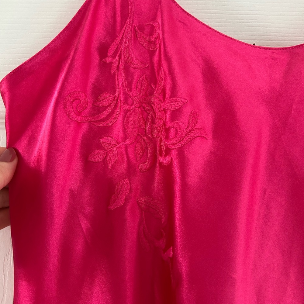 Vibrant Pink Satin Slip dress